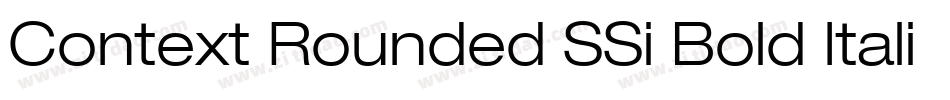 Context Rounded SSi Bold Italic字体转换